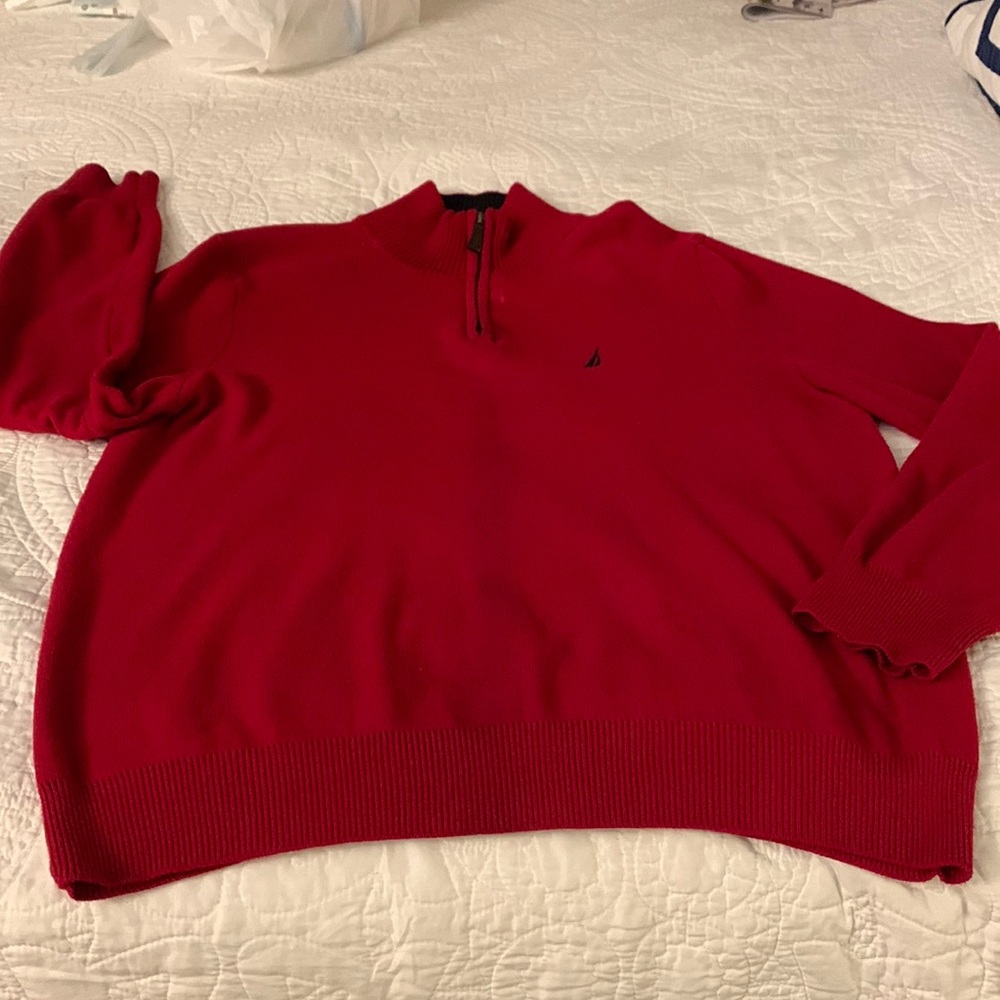 Crimson three quarter zip